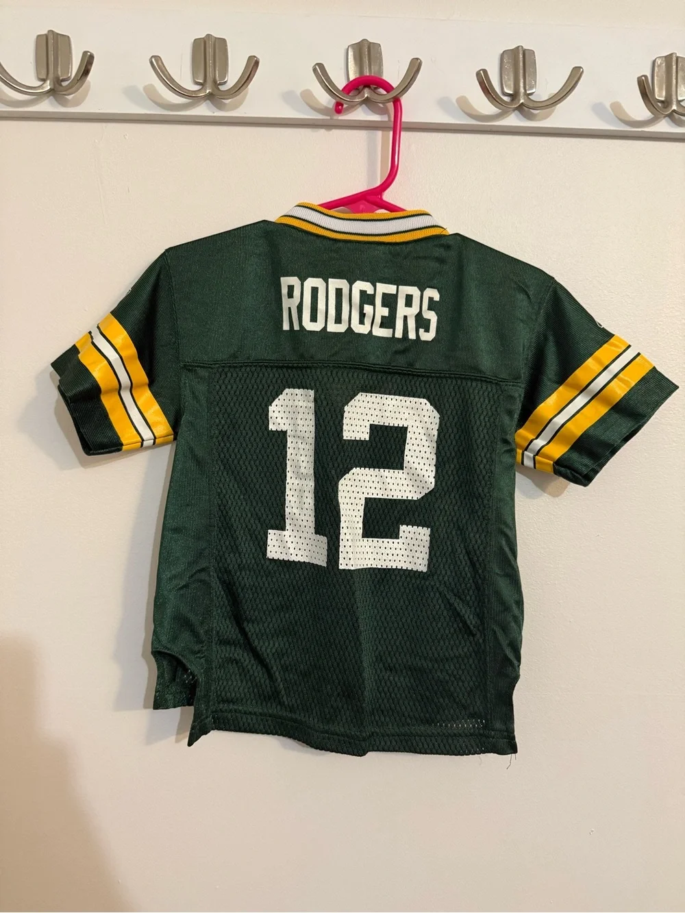 Green Bay Packers- Rodgers Reebok Green & Yellow Kids Football Jersey #12